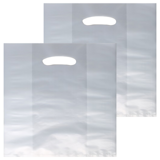 HD塑膠購物袋 中, 2套, 白色