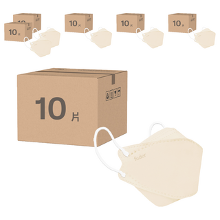 fuder 福德好罩 兒童4D立體醫療口罩, 香草杏, 10片, 6個