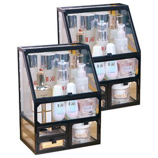 KOLKO NF 化妝品收納 三合一抽屜 A0141-4, 黑色, 2個