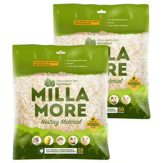 MILLA MORE 美麗多木質墊料 絲狀, 50g, 2包
