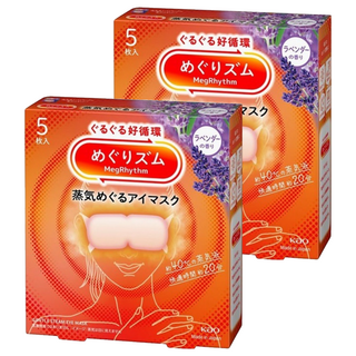 Kao 花王 MegRhythm 美舒律 蒸氣眼罩 薰衣草, 5個裝, 2個