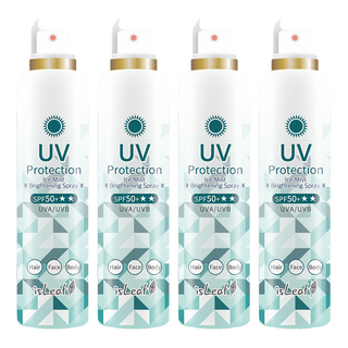 isLeaf 超水感高效防曬噴霧 冰霧亮白, 4個, 180ml