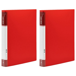 Lan CHYn 連勤牌文具 PP 三孔1吋圓型夾 LC-9003A R, 紅色, 2本