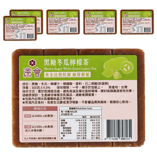蔗會 黑糖冬瓜檸檬茶, 300g, 6個, 1個裝