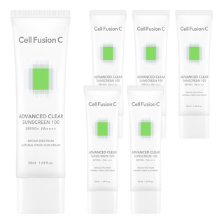 Cell Fusion C 控油潤色防曬霜 SPF50+ PA++++ 台灣公司貨, 6個, 50ml