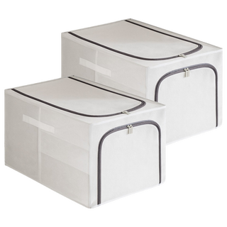 JOSIC 側開防水PVC透明收納箱 32L, 深灰, 2個