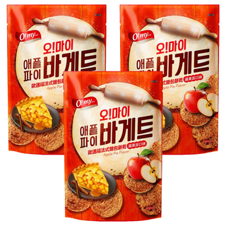 O my food 歐邁福 法式麵包餅乾 蘋果派口味, 80g, 3個