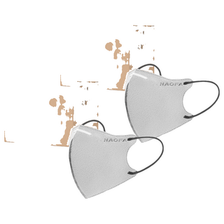 HAOFA 氣密型N95立體醫療口罩 防曬活性碳款 M, 30片, 2個, 礫岩碳