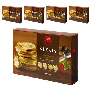 AKAI BOHSHI 紅帽子 Tivoli Tivon 法蘭酥禮盒, 牛奶可可風味 x 8 + 黑可可風味 x 8 + 抹茶可可風味 x 8 + 草莓可可風味 x 8, 5盒