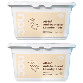 nac nac 全酵抗病毒PLUS嬰童全家洗衣膠囊 32入, 2個, 256g