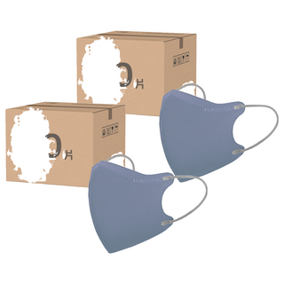 HAOFA 氣密型N95立體醫療口罩 防曬活性碳款 M, 30片, 2個, 丁香碳