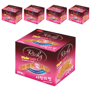 Richy 瑞奇 爆漿捲心三兄弟 草莓風味, 440g, 5個