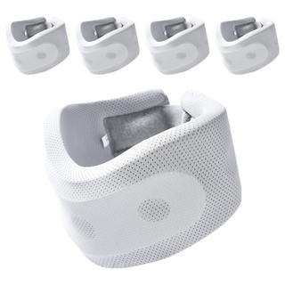 StarGo 防低頭頸托護頸帶 護頸枕 頸部舒壓支撐帶 非醫療用 頸椎牽引器 U型護頸枕頭 護頸脖套, 5個, 灰色