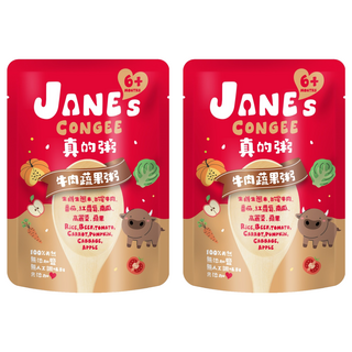 JANE's CONGEE 真的粥 寶寶粥, 2個, 150g, 牛肉蔬果