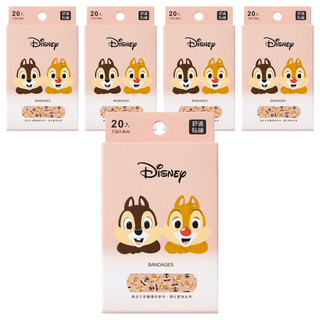 ONEDER 旺達棉品 奇奇與蒂蒂系列 貼繃, 20片, 5盒