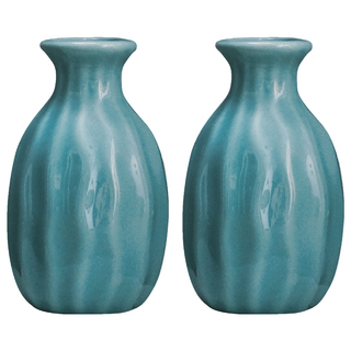空氣選物 迷你陶瓷花瓶 D, 藍色, 2個