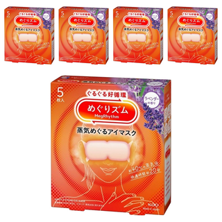 Kao 花王 MegRhythm 美舒律 蒸氣眼罩 薰衣草, 5片, 5盒