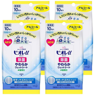 Biore 蜜妮 U手指消毒濕紙巾, 1入, 4包