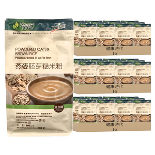 健康時代 燕麥胚芽糙米粉 無糖, 600g, 1入, 48包