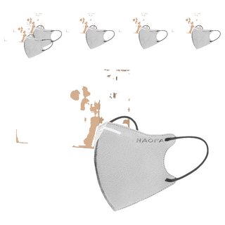 HAOFA 氣密型N95立體醫療口罩 防曬活性碳款 S, 30片, 6個, 礫岩碳
