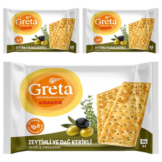 Greta 橄欖&奧勒岡草風味餅乾, 3個, 120g