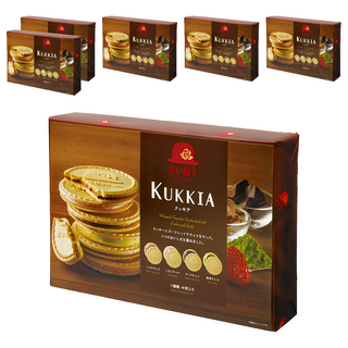 AKAI BOHSHI 紅帽子 Tivoli Tivon 法蘭酥禮盒, 牛奶可可風味 x 8 + 黑可可風味 x 8 + 抹茶可可風味 x 8 + 草莓可可風味 x 8, 6盒