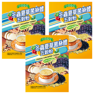田園臻寶 冬蟲夏草菌絲體五穀粉, 30g, 3個, 15個裝