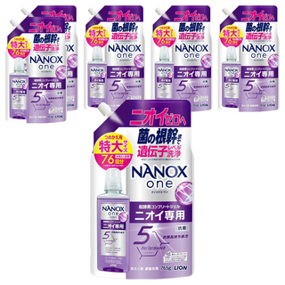 LION 獅王 NANOX one 奈米樂 超濃縮抗菌洗衣精 補充包 室內晾衣, 765g, 6包