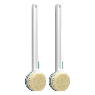 Qualitell 質零 雙柄搓背雙面浴刷 U1, 2個, 1個裝, 白色