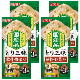 INABA 汪雞三昧餐包 DRP-27, 軟骨 + 蔬菜, 150g, 4個