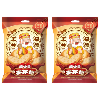 黃金比例 土地公鹹蛋麥芽糖, 2個, 180g