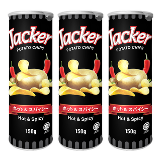 Jacker 日本版 傑可洋芋片 香辣, 150g, 3個