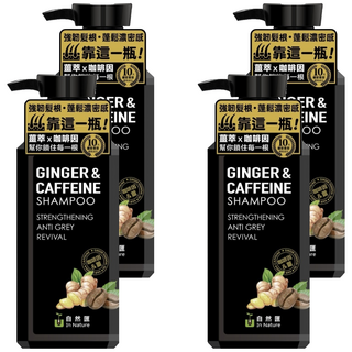 In Nature 自然匯 薑萃咖啡因強韌洗髮露, 4個, 300ml