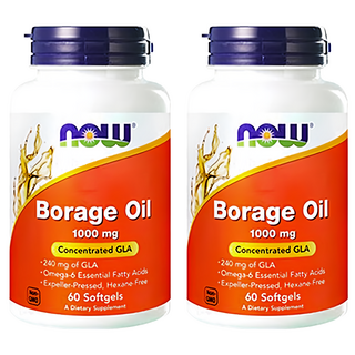 NOW Foods 琉璃苣油膠囊食品, 60顆, 2罐