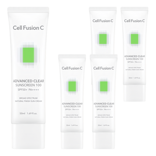 Cell Fusion C 控油潤色防曬霜 SPF50+ PA++++ 台灣公司貨, 5個, 50ml
