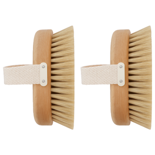 Braun Wettberg 珀薇 白豚鬃 桑拿 SPA沐浴清潔刷/厚刷/沐浴按摩美容 德國製, 單一顏色, 2支