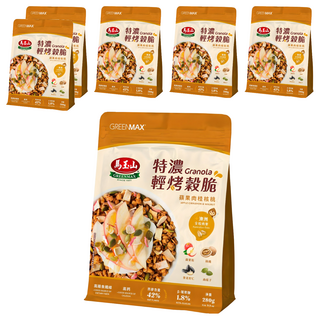 馬玉山 特濃輕烤穀脆-蘋果肉桂核桃, 280g, 6個
