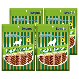 Boneplus 起司動能雙頭潔牙骨平裝包 L, 4個, 起司, 100g