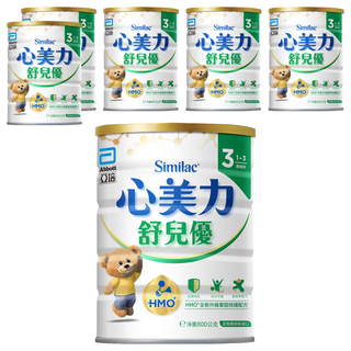 Abbott 亞培 心美力舒兒優奶粉 3號 HMO+成長配方 1~3歲, 800g, 6罐