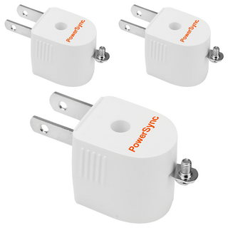 PowerSync 包爾星克 圓弧L形3轉2電源轉接頭 TYB391 白色, 3個