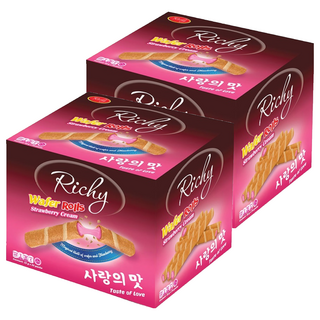 Richy 瑞奇 爆漿捲心三兄弟 草莓風味, 440g, 2個