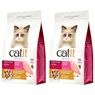 catit 幼貓用 三鮮凍乾糧, 1.8kg, 雞肉, 2袋