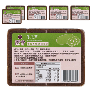 蔗會 冬瓜茶, 6個, 1個裝, 300g