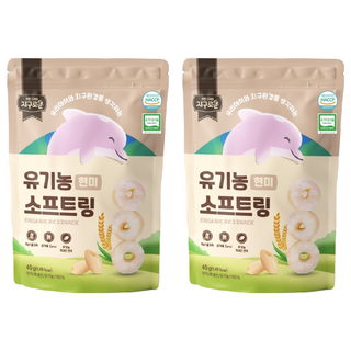 Earthrowoon 小森活 韓國糙米米圈, 40g, 2個, 原味