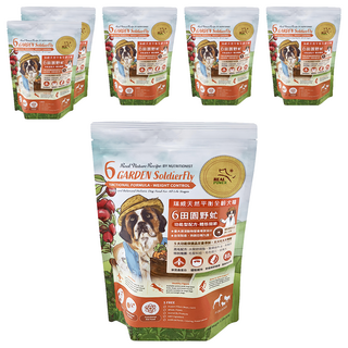 REAL POWER 瑞威 天然平衡全齡犬糧 6號田園野虻, 植物蛋白, 500g, 6包