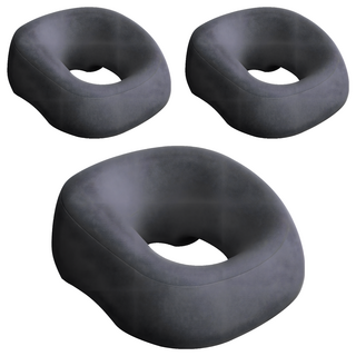 StarGo 記憶棉中空美容院趴枕/家用推拿按摩枕/SPA按摩趴枕/午休趴睡枕/防手麻辦公室午睡枕, 深灰色, 3個