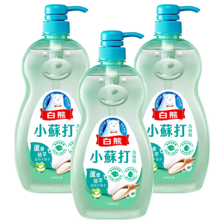 白熊 小蘇打洗碗精, 1kg, 3個