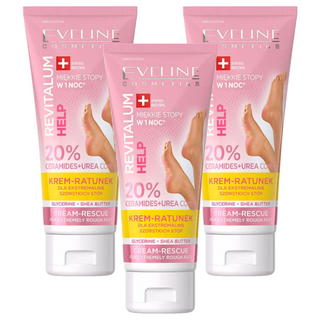 EVELINE 20%複合神經醯胺 + 尿素 夜用嫩足霜, 3個, 75ml, 1個裝