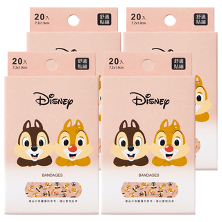 ONEDER 旺達棉品 奇奇與蒂蒂系列 貼繃, 20片, 4盒