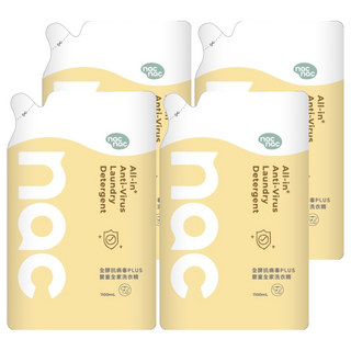 nac nac 全酵抗病毒PLUS嬰童全家洗衣精補充包, 4包, 1.1L